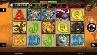 Mega Moolah Slot von Microgaming — Screenshot